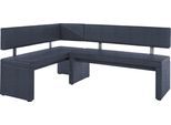 Eckbank OTTO HOME "Charissa", blau (dunkelblau (capulet 4010)), B:210cm H:90cm T:140cm, Holzwerkstoff, Massivholz, Sitzbänke, Eckbank, in 3 Größen, verschiedene Qualitäten