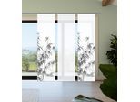 Schiebegardine HOME IN GREEN "RUFUS", grau, B:60cm H:245cm, Polyester, Gardinen, Schiebegardine, Bambusoptik, SET, recycelt, Digitaldruck