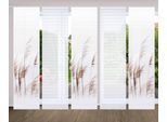 Schiebegardine HOME IN GREEN "PAMILO" Gr. 1, beige (naturfarben), B:60cm H:245cm, Polyester, Gardinen, Schiebegardine, SET DIGITALDRUCK,BAMBUSOPTIK RECYCELT