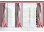 Schiebegardine HOME IN GREEN "ELANIA" Gr. 1, rot, B:60cm H:245cm, Polyester, Gardinen, Schiebegardine, SET DIGITALDRUCK,BAMBUSOPTIK RECYCELT