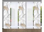 Schiebegardine HOME IN GREEN "LISON" Gr. 1, beige (naturfarben), B:60cm H:245cm, Polyester, Gardinen, Schiebegardine, SET DIGITALDRUCK,BAMBUSOPTIK RECYCELT