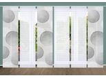 Schiebegardine HOME IN GREEN "GINNO" Gr. 1, grau, B:60cm H:245cm, Polyester, Gardinen, Schiebegardine, SET DIGITALDRUCK,BAMBUSOPTIK RECYCELT