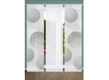 Schiebegardine HOME IN GREEN "GINNO" Gr. 1, grau, B:60cm H:245cm, Polyester, Gardinen, Schiebegardine, SET DIGITALDRUCK,BAMBUSOPTIK RECYCELT