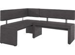 Eckbank OTTO HOME "Charissa", schwarz (schwarz (arizona 4420)), B:170cm H:90cm T:140cm, Holzwerkstoff, Massivholz, Sitzbänke, Eckbank, in 3 Größen, verschiedene Qualitäten