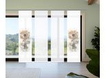 Schiebegardine HOME IN GREEN "AMARANDE", beige (natur), B:60cm H:245cm, Polyester, Gardinen, Schiebegardine, Bambusoptik, SET, recycelt, Digitaldruck