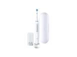 Oral-B iO Series 4, elektrische Zahnbürste mit Magnet-Technologie, 4 Putzmodi, Reiseetui, Quite White