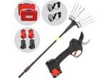 Zanon Kit Olive Light 2 Akku-Olivenernter und -Schere Teleskopstange 210/340 cm 4 x 14,4 V, 2,5 Ah