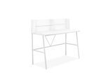 Schreibtisch OTTO HOME "Jaxson", weiß, B:120cm H:106cm T:50cm, Tische, Schreibtisch, weißes Gestell aus Metall, Breite 120 cm