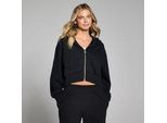 MP Damen Lifestyle Durchgehender Reißverschluss Hoodie - Schwarz Verwaschen - XS