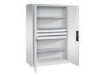 C+P Schwerlastschrank mit Schubladen Acurado, 1950x1200x600mm, 7035/7035 ; C + P Möbelsysteme (8932-5230|S10200)