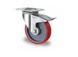 CASCOO Lenkrolle mit Totalfeststeller ø 160 mm Serie N2U6 Rollenlager (TPP57W0160N2U6R1W)