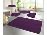Badematte KINZLER "Chaozhou" Gr. 7, lila (aubergine), H:20mm, Polyester, Badematten, Badematte, Badteppich, Uni Farben, weich, als rechteckig, rund & Set erhältlich