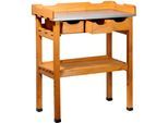 Pflanztisch DOBAR, braun (braun, hellbraun, natur), B:80cm H:90cm T:40cm, Tische, BxTxH: 80x40x90 cm
