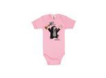 Body LOGOSHIRT "Der kleine Maulwurf", Mädchen, Gr. 98/104, EURO-Größen, pink, 100% Baumwolle, bedruckt, meliert, kurz, Rundhals, Bodys Body, mit lizenzierten Originaldesign