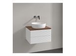 Villeroy und Boch Antao Waschtisch-Unterschrank K18112MT 60x36x50cm, Waschbeckenplattenfarbe warm walnut, white matt lacquer