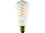 SEGULA LED-Leuchtmittel "Soft Line", Energieeffizienz: G (A-G), transparent, L:145cm Ø:65cm, Leuchtmittel, dimmbar, Soft Rustika klar, E27