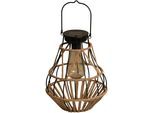 Außen-Tischleuchte LUXFORM "Solar-Tischlampe - Budoni - LED - 15 Lumen", beige (natural rope), 1 Stk., Leuchten, Solarbetrieben
