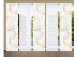Schiebegardine HOME IN GREEN "SPIRO" Gr. 1, gold (goldfarben), B:60cm H:245cm, Polyester, Gardinen, SET DIGITALDRUCK,BAMBUSOPTIK RECYCELT