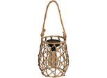 Außen-Tischleuchte LUXFORM "Solar-Tischlampe - Sardegna - LED - 15 Lumen", beige (natural rope), 1 Stk., Leuchten, Solarbetrieben