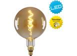 NÄVE LED-Leuchtmittel "Dilly Max", Energieeffizienz: G (A-G), beige (natur), Ø:20cm, Leuchtmittel, Filament warmweiß LED E27/5W dimmbar 2200K 280lm D: 20cm H: 30cm