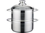 Dampfgartopf GSW "Mirage", silber (edelstahlfarben), Ø:18cm, Töpfe, Dampfkochtopf, Ø 18 cm, Induktion