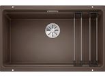 Granitspüle BLANCO "ETAGON 700-U", cafe, B:46cm H:21cm T:73cm, Verbundwerkstoff, Küchenspülen, inklusive 2 Gratis ETAGON-Schienen aus Edelstahl