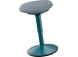 Sitzhocker Leitz Ergo Active, ergonomisch, höhenverstellbar, dreieckiger Komfortsitz, Schaumpolsterung, Tragegriff, bis 100 kg, dunkelgrau