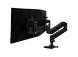 Monitorarm Ergotron LX Pro Dual Direct, für 2 Displays bis 27″, neig-/schwenk-/drehbar, höhenverstellbar, Tischhalterung, VESA, Metall, schwarz