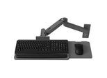 Tastatur Wandhalterung Ergotron LX Pro, mit Mausablagefläche, bis 2,3 kg, neig-/schwenkbar, höhenverstellbar, Aluminium, dunkelgrau