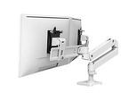 Monitorarm Ergotron LX Pro Dual Direct, für 2 Displays bis 27″, neig-/schwenk-/drehbar, höhenverstellbar, Tischhalterung, VESA, Metall, weiss