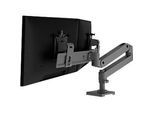 Monitorarm Ergotron LX Pro Dual Direct, für 2 Displays bis 27″, neig-/schwenk-/drehbar, höhenverstellbar, Tischhalterung, VESA, Metall, dunkelgrau