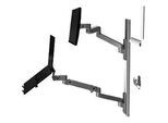 Wandarbeitsplatz Ergotron LX Pro, Tastaturablage und Monotorhalterung, bis 34″, neig-/schwenk-/drehbar, höhenverstellbar, VESA, Metall, dunkelgrau