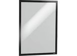 Durable Inforahmen DURAFRAME® Poster, A2 Hoch-/Querformat, für 2 Poster, selbstklebend, aufklappbarer Magnetrahmen, B 465 x T 28 x H 639 mm, PET, schwarz