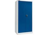 Schäfer Shop Select Materialschrank MSI 2609, Belastb. 50 kg je Boden, H 1935 mm, weissaluminium/enzianblau