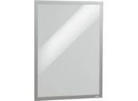 Durable Inforahmen DURAFRAME® Poster, A2 Hoch-/Querformat, für 2 Poster, selbstklebend, aufklappbarer Magnetrahmen, B 465 x T 28 x H 639 mm, PET, silber