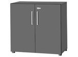 Schäfer Shop Select Schrank SET UP, 2 OH, abschliessbar, B 800 x T 420 x H 744 mm, graphit/graphit