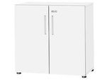 Schäfer Shop Select Schrank SET UP, 2 OH, abschliessbar, B 800 x T 420 x H 744 mm, weiss/weiss