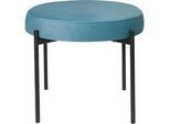 Sitzbank meet by Paperflow GAIA, rund, Stoffbezug blau, 4-Fussgestell mattschwarz, B 575 x T 575 x H 455 mm