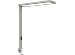 LED-Tischklemmleuchte Maul MAULsenja, 87 W, 15150 lm, 2700-5700 K, direktes/indirektes Licht, dimmbar, Bewegungs-/Lichtsensor, Aluminium, silber