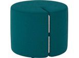 NowyStyl Sitzpouf Tri.Ply S, modular, Blazer-Stoff, ø 55 cm, petrol