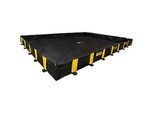 Justrite Leckage Faltwanne, befahrbar, L 6100 x B 6100 x H 305 mm, bis 11318 L, schwarz