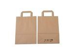 Elco Papiertasche mit Flachhenkel, Kraftpapier, L 220 x B 100 x H 290 mm, 200 Stück, braun