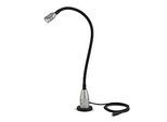 LED-Arbeitsleuchte Bauer & Böcker Punktstrahler, 2,5 W, 200 lm, 5500 K, neigbar, dimmbar, Magnetfuss, IP65, L 600 mm, Aluminium, grau-schwarz