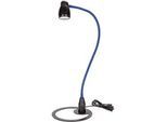 LED-Tischleuchte Bauer & Böcker Satelite, 4,5 W, 490 lm, 3000 K, dimmbar, neigbar, L 750 mm, Aluminium, schwarz-blau