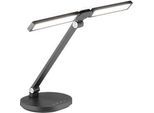 LED-Schreibtischlampe mit Fuss, 5 Stufen dimmbar, 3.500–4.500 K, CRI 95, 810 lm, 10 W, dunkelgrau