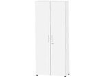 Schäfer Shop Select Schrank SET UP, 6 OH, abschliessbar, B 800 x T 420 x H 2196 mm, weiss/weiss