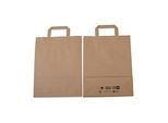 Elco Papiertasche mit Flachhenkel, Kraftpapier, L 260 x B 100 x H 330 mm, 200 Stück, braun