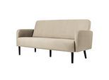 Dreisitzer Sofa meet by Paperflow LISBOA, Stoffbezug elfenbeinfarben, Fussgestell schwarz, B 1760 x T 815 x H 830 mm