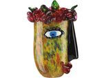 Tischvase CASABLANCA BY GILDE "Floro", bunt, B:20cm H:31,5cm T:17cm, Glas, Vasen, Tischvase, dekorative Vase aus Glas, Blumenvase