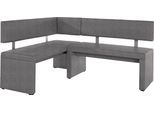 Eckbank OTTO HOME "Charissa", grau (anthrazit (fantasy 8203)), B:170cm H:90cm T:140cm, Holzwerkstoff, Massivholz, Sitzbänke, Eckbank, in 3 Größen, verschiedene Qualitäten